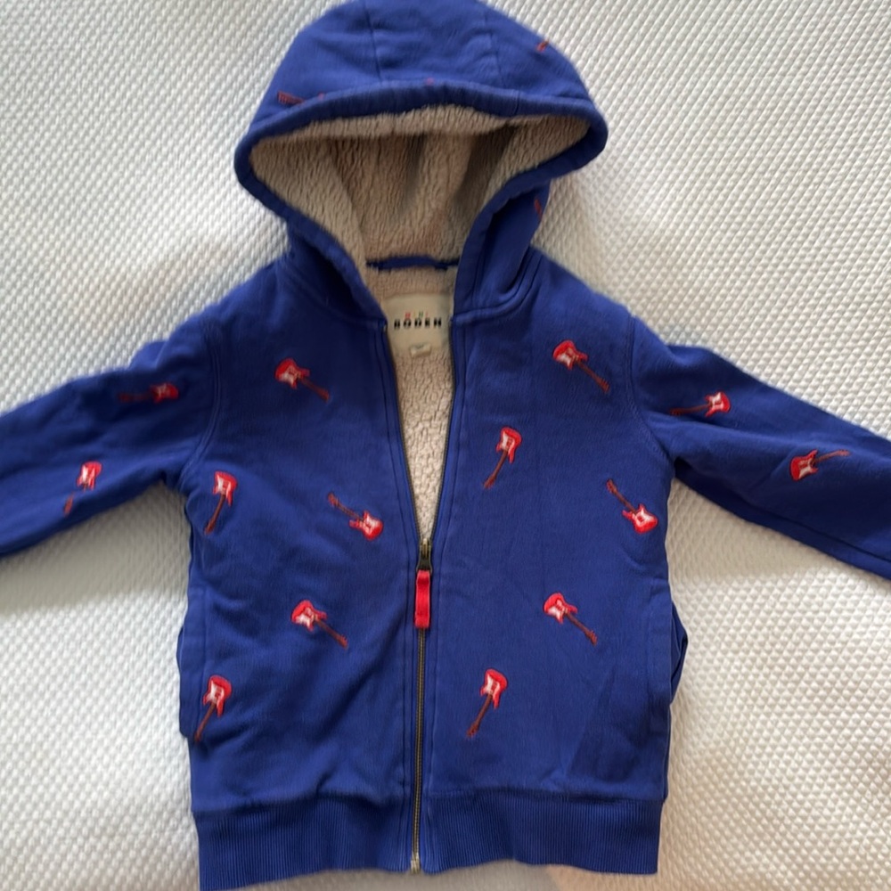 MiniBoden Guitar Hoodie 6-7